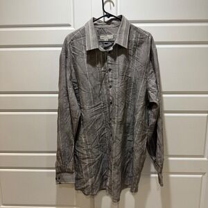 Pronto Uomo Dress‎ Shirt Abstract Pattern Long Sleeve Button Up 2XLT